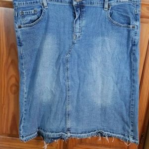 Levi's Denim Midi Skirt Distressed 18